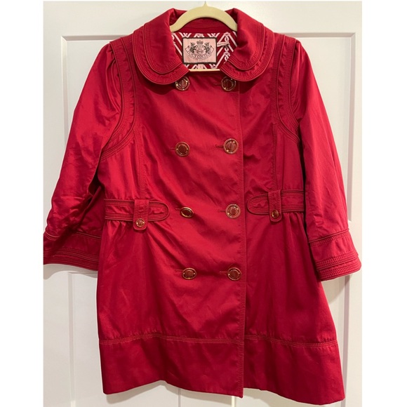 Juicy Couture Jackets & Blazers - Juicy Couture Maroon Trench Coat